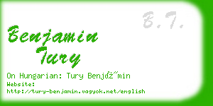 benjamin tury business card